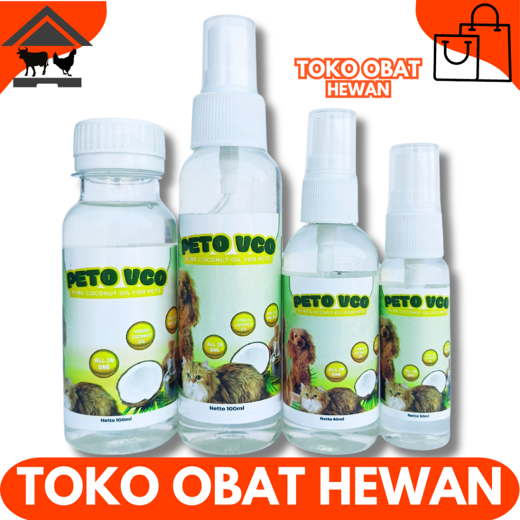 PETO VCO SPRAY - Obat Jamur Scabies Untuk Kucing Anjing Minyak VCO Virgin Coconut Oil