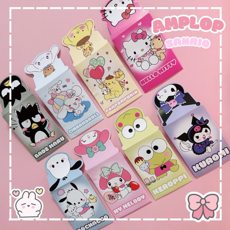 

Amplop Sanrio (1 pack isi 8 pcs) Amplop Lebaran, Amplop Natal, Amplop imlek 2025