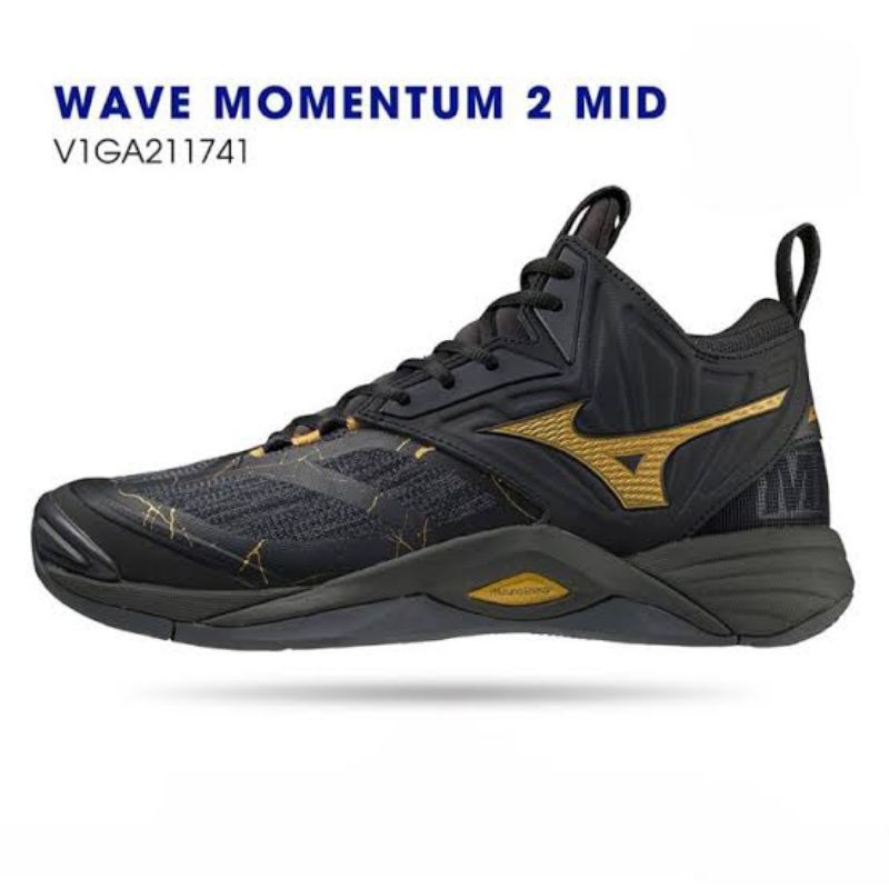 sepatu volly voli pria original sepatu mizuno wave momentum mid sepatu olahraga runing original mizu