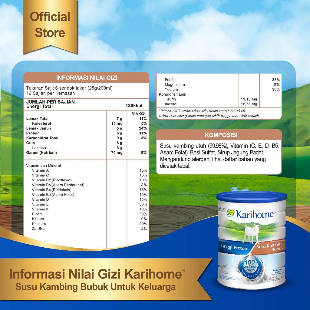 

RB Karihome Susu Kambing Bubuk untuk Keluarga