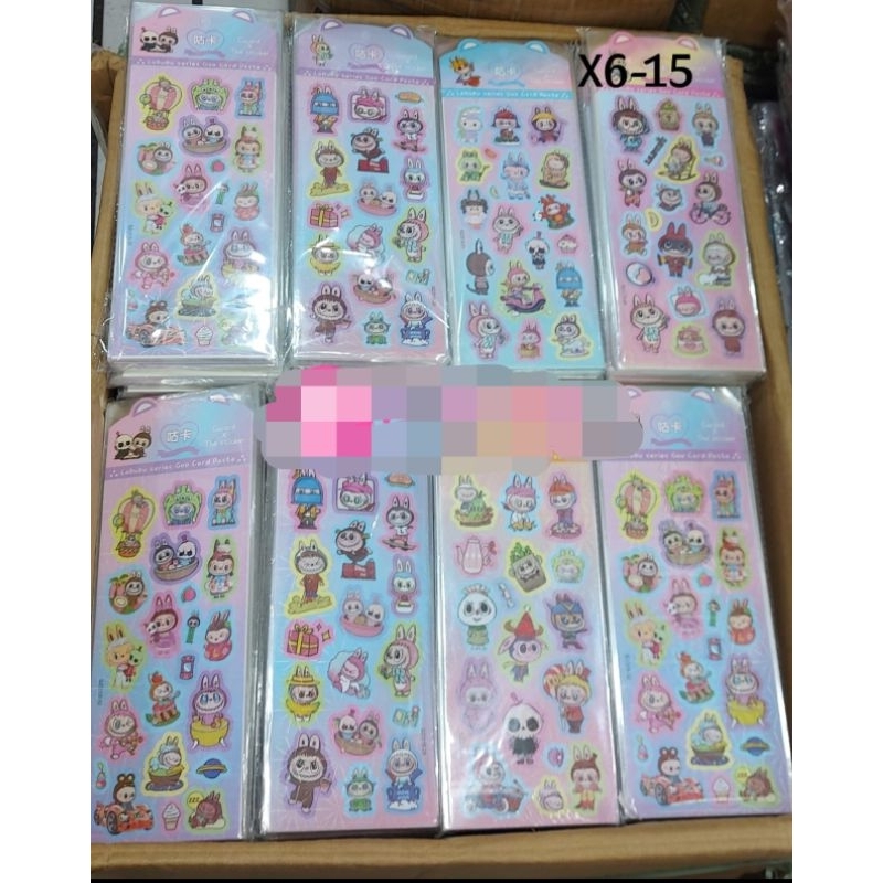 

10 PCS stiker laser stiker labubu karakter sanrio stiker mixue tempelan stiker stiker dekoratif stiker DIY