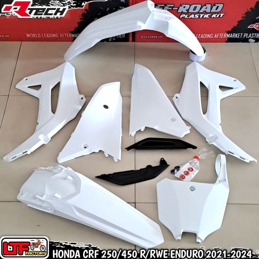 HONDA CR - CRF 250 300 450 F R RX RWE ENDURO 2021 2022 2023 2024 - RACETECH COMPLETE PLASTIK KIT - C