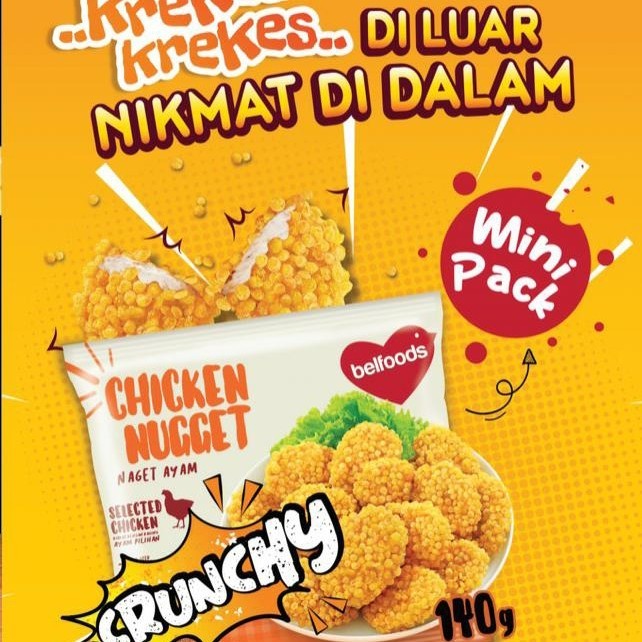 

Belfood nugget stick, nugget crunchy, nugget ceria