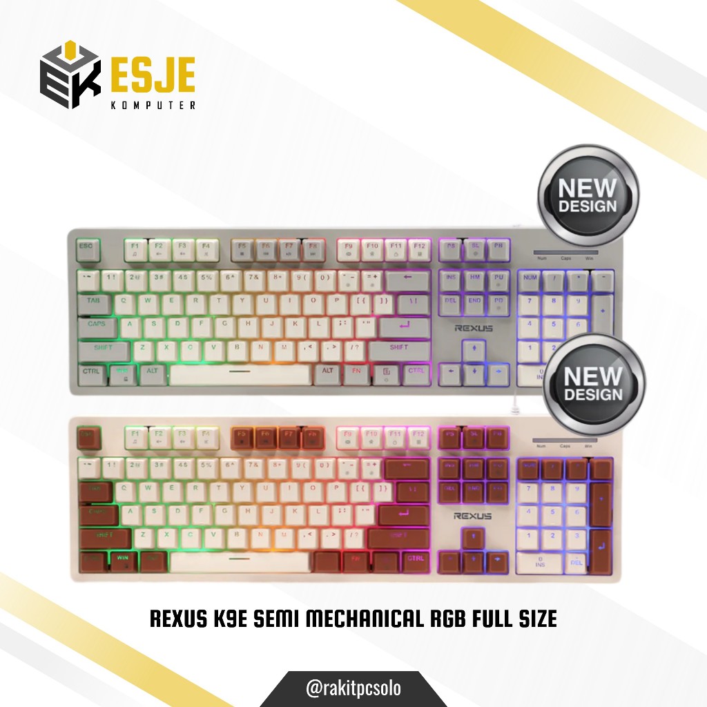 Rexus RX-K9E Keyboard Gaming RGB Full Size