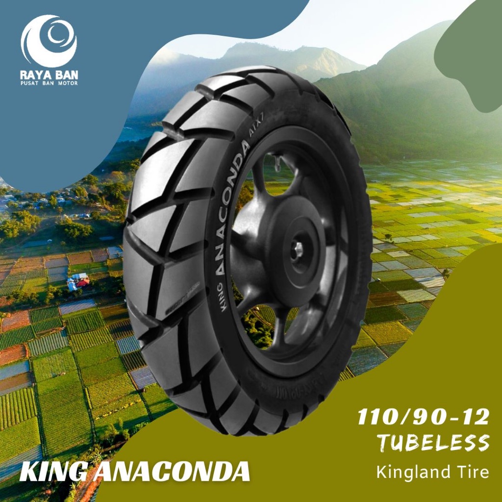 Ban Motor Kingland King Anaconda ATX 110/90-12 Tubeless TL Ring 12 Scoopy New Freego