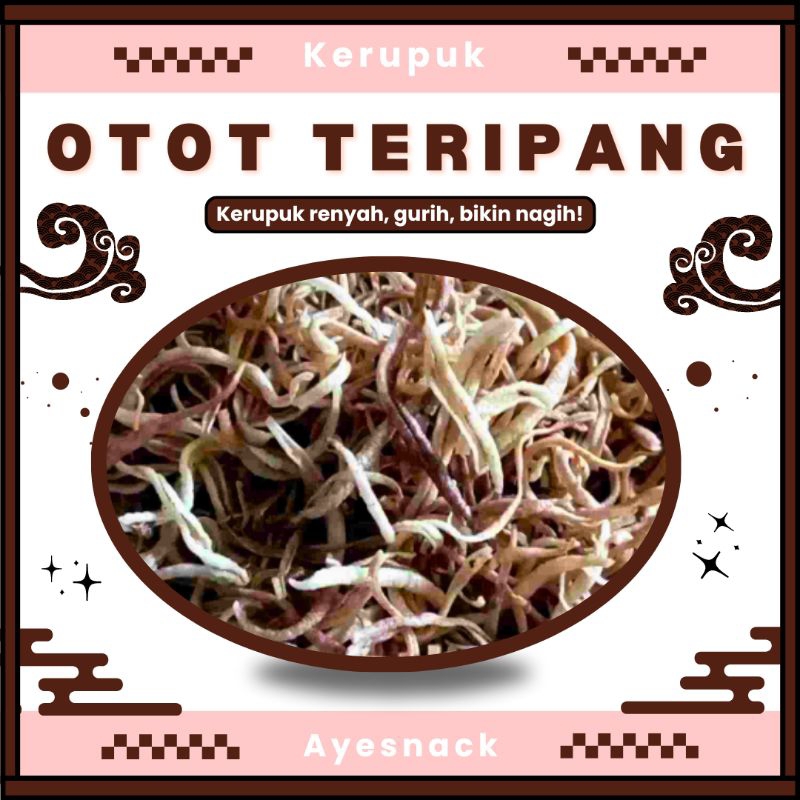 

Otot teripang/semrawut/kerupuk laut/kerupuk Kenjeran/oleh-oleh Surabaya/50 gram/100 gram/250 gram