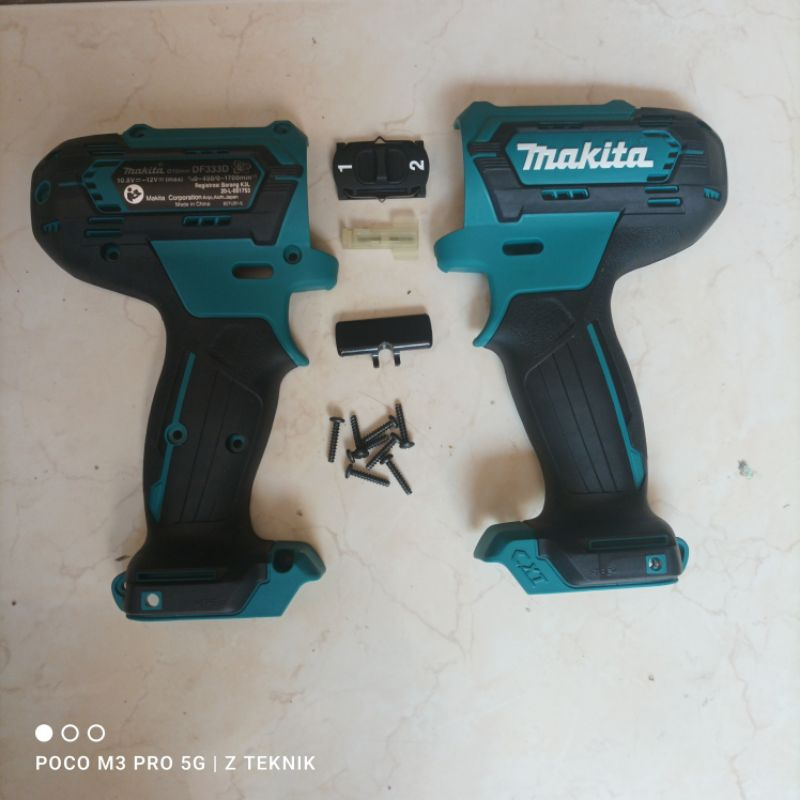 Case Housing MAKITA DF333DWYE/HP333Original (Slot baterai model CXT makita 12 v)