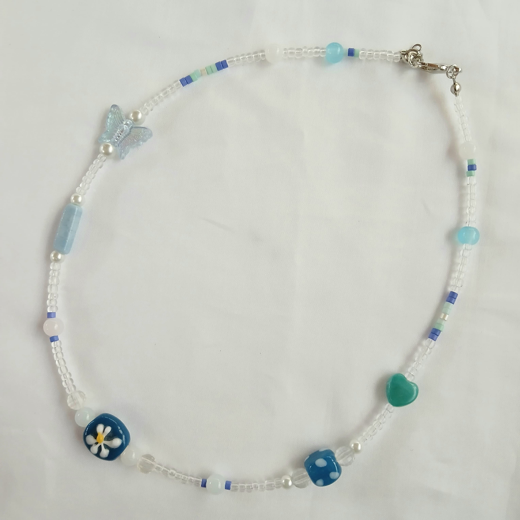 Blue Summer Necklace/Kalung Manik Jombang