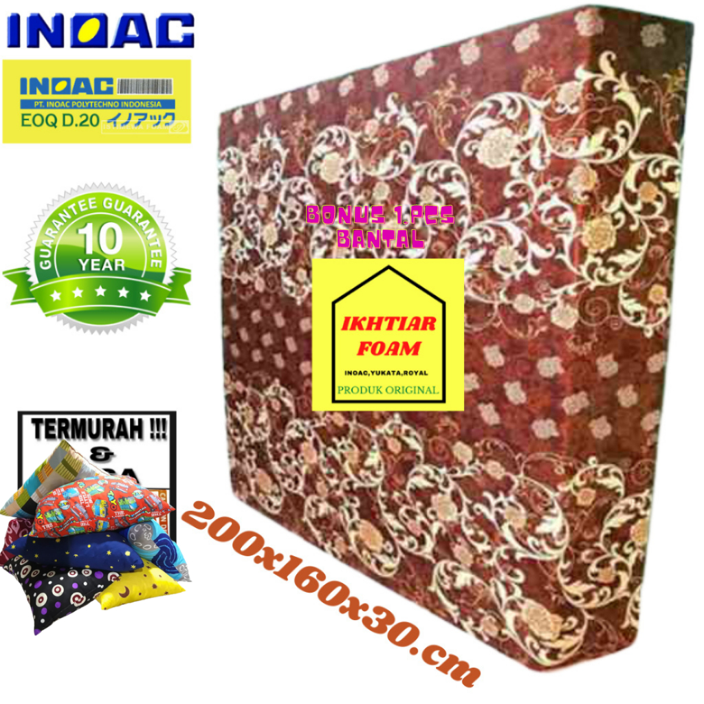 Kasur Busa Inoac no 2 Ukuran 200x160x30cm Garansi 10 tahun matras busa inoac Tebal 30.cm kasur inaoc