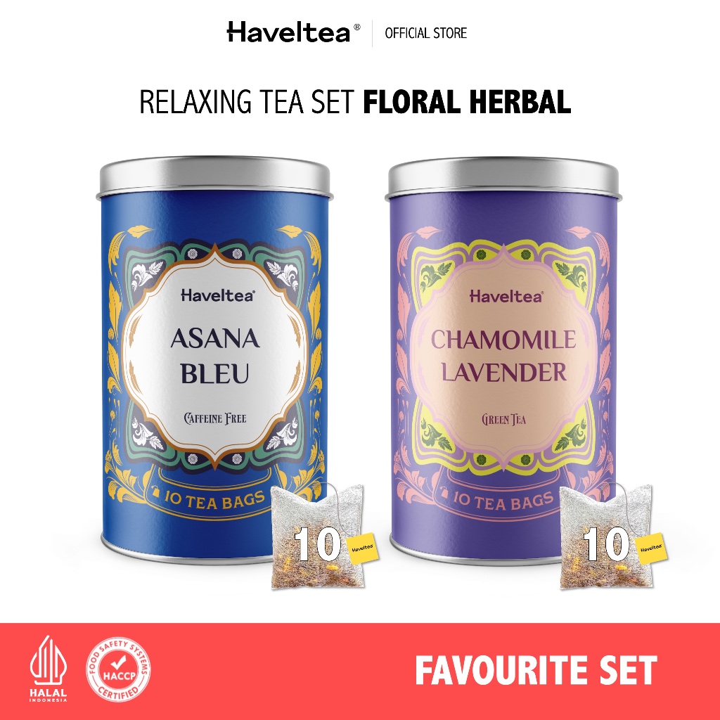 

RELAXING TEA BUNDLING | Asana Bleu & Chamomile Lavender | Big Tin