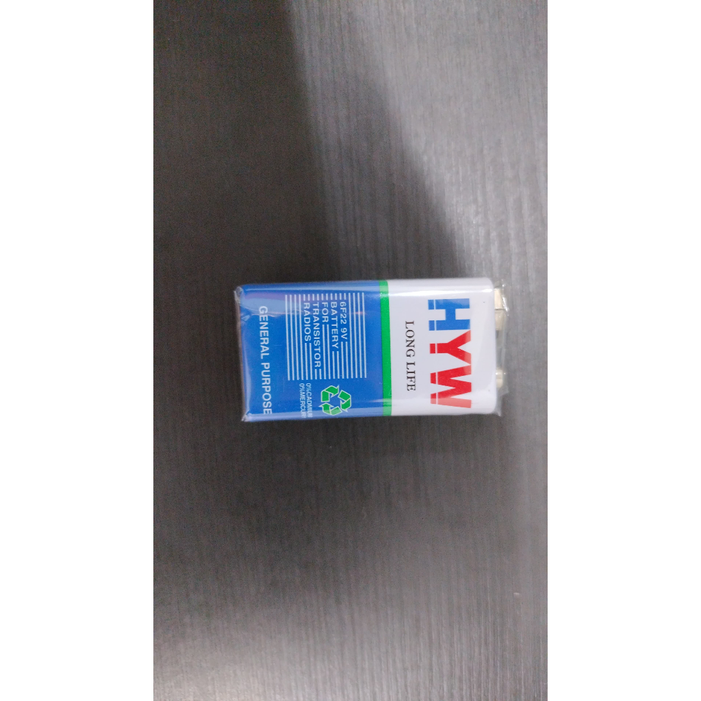 Baterai HYW 9V | Baterai Kotak HYW 9 Volt | Baterai Kotak 9 Volt | Baterai Batere Battery HYW 9 Volt