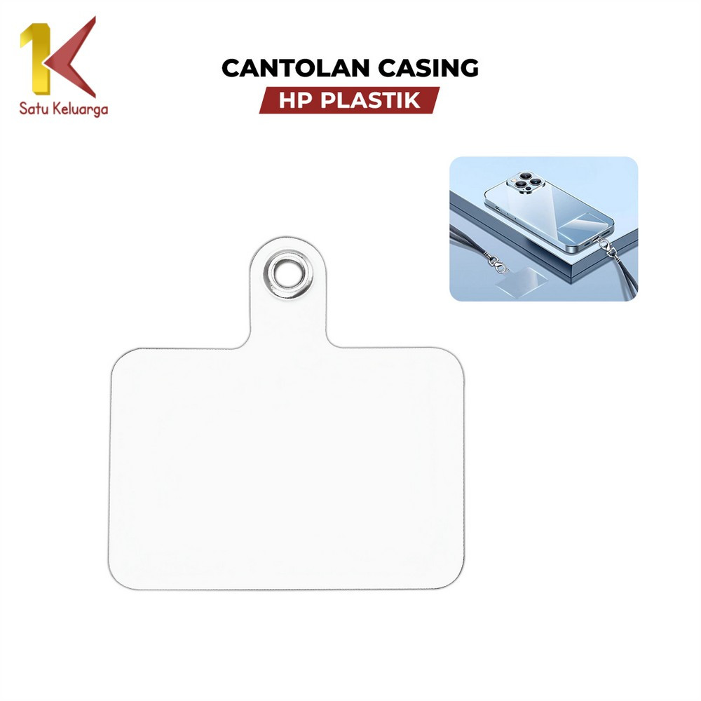 Satu Keluarga Gantungan Casing HP Plastik Mika Bening Universal C1106 Cantolan Phone Chain Case Hp