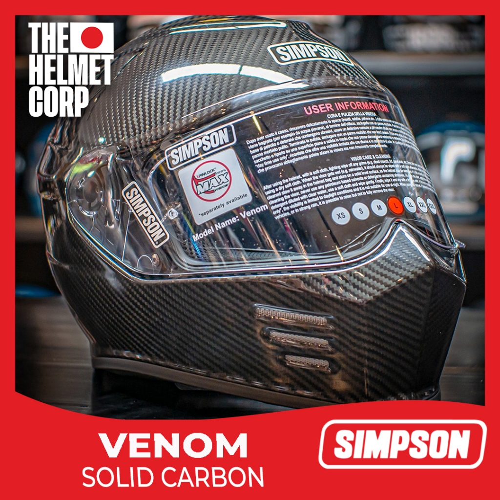 SIMPSON VENOM CARBON SOLID FULL FACE ORIGINAL HELMET