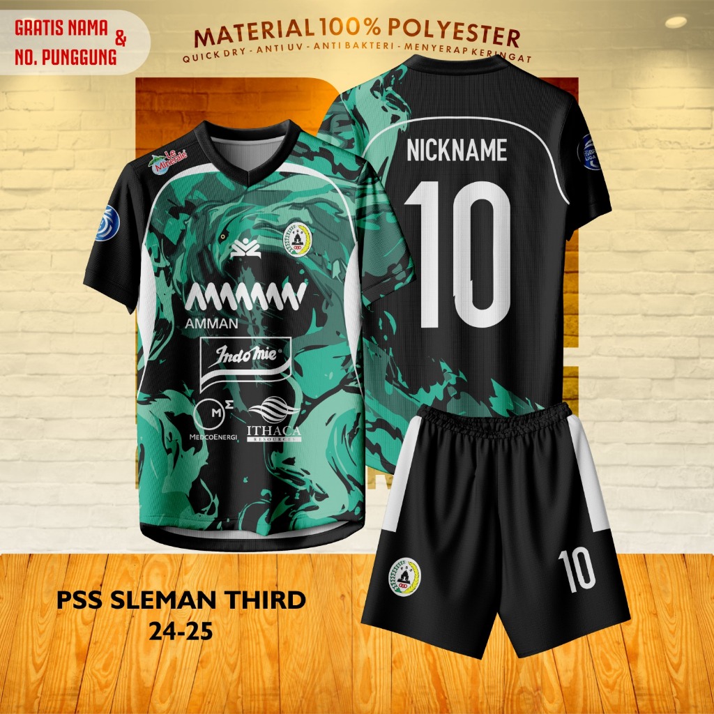 Jersey/Baju Bola PSS SLEMAN THIRD 24/25 SUPORTER Gratis Name Set & No Punggung