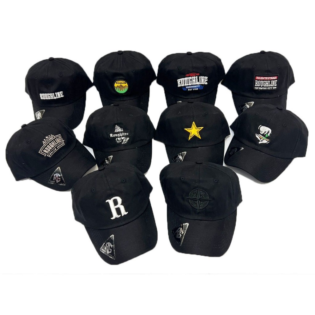 Topi Polo Caps HITAM Roughline