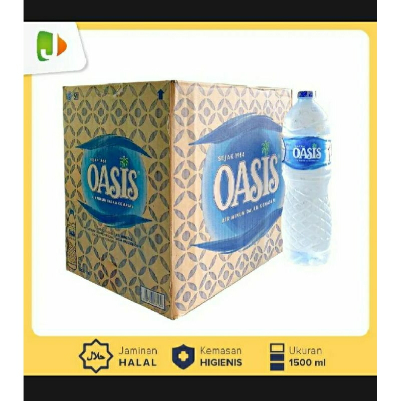 

(Grab/Gojek) Oasis Besar 1500ml isi 12 botol