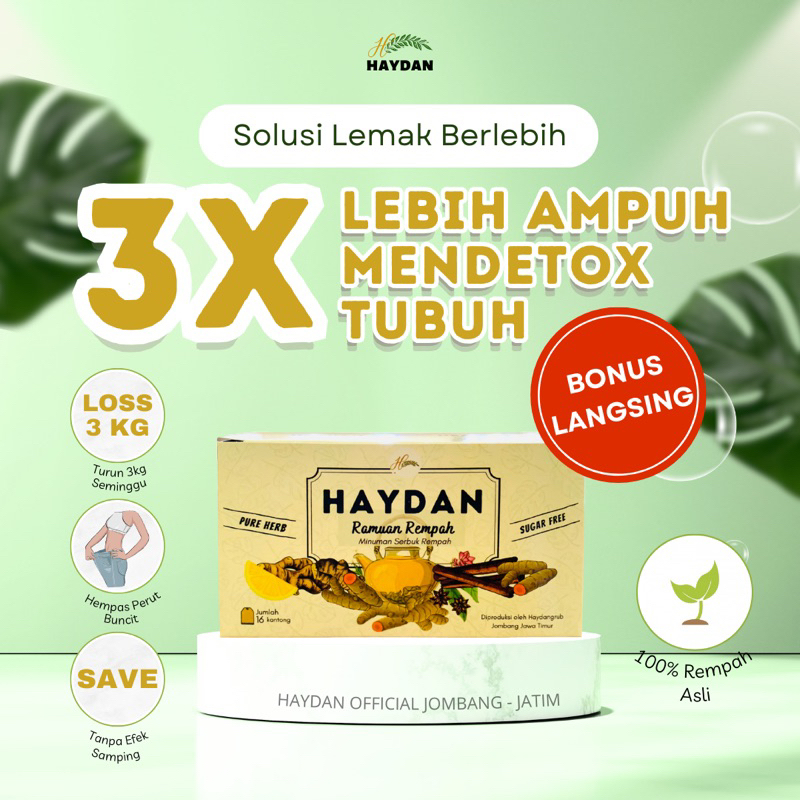 

Minuman Teh Detox | Teh Celup Rempah | JSR | Imunitas | Ramuan Rempah Haydan