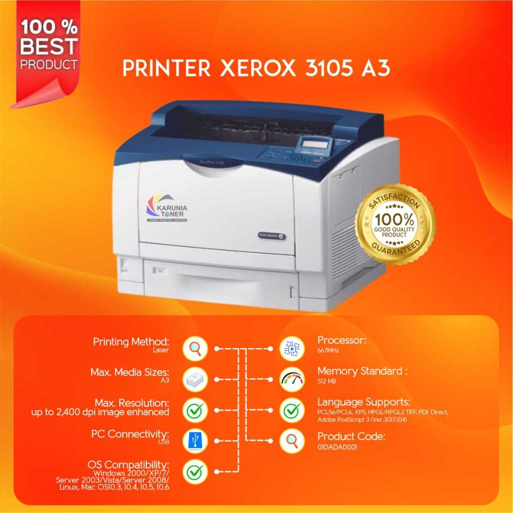 PRINTER XEROX 3105 A3 NEW