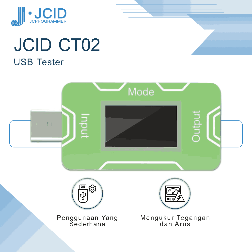 USB TESTER VOLTAGE & CURRENT JCID CT02 PD Fast Charger Detector