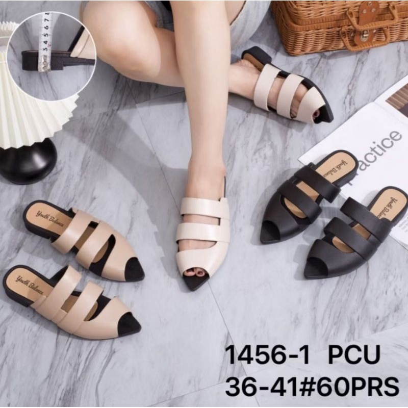 Sandal Selop Jelly Wanita Karet Import BALANCE Motif Ban 2