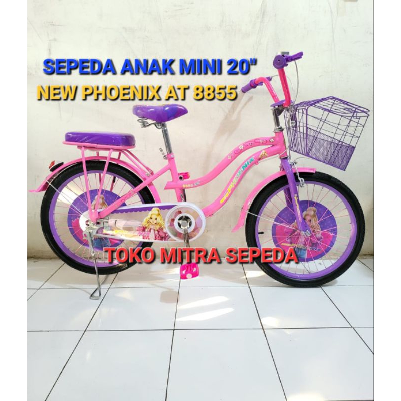 Sepeda Anak New Phoenix AT-8855 20 Inch Usia 8 sd 12 Tahun Sepeda Mini Keranjang 20 Inch