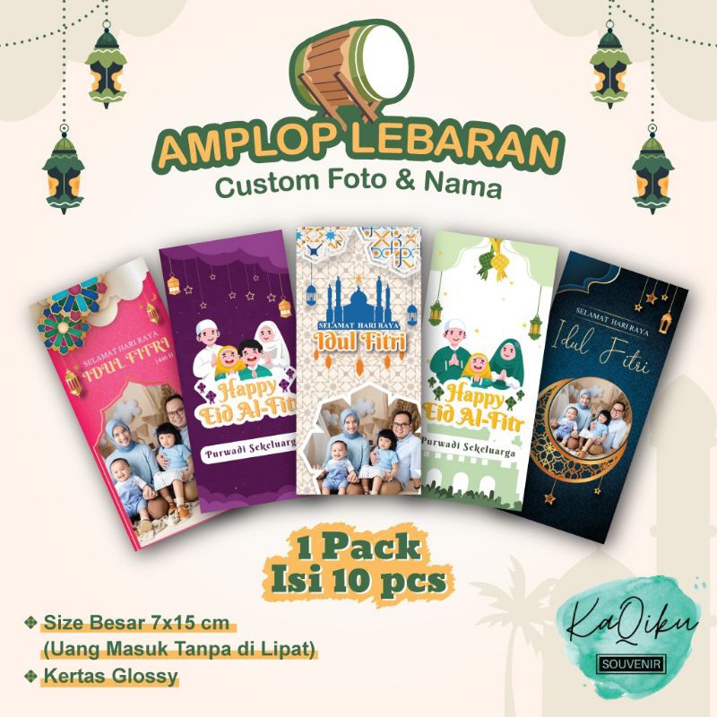 

Amplop THR lebaran idul fitri 1446 hijriah custom foto dan nama