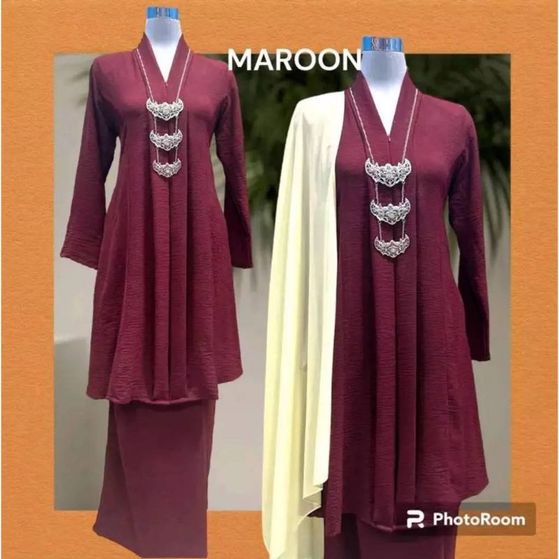 ( Pre Order ) Baju kurung kebaya labuh / kebaya labuh / tidak termasuk kalung