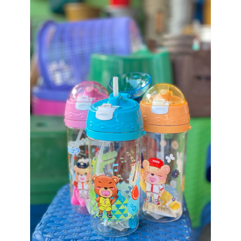 Botol minum anak pakai sedotan // botol minum anak 2222 // botol minum plastik{ktj}