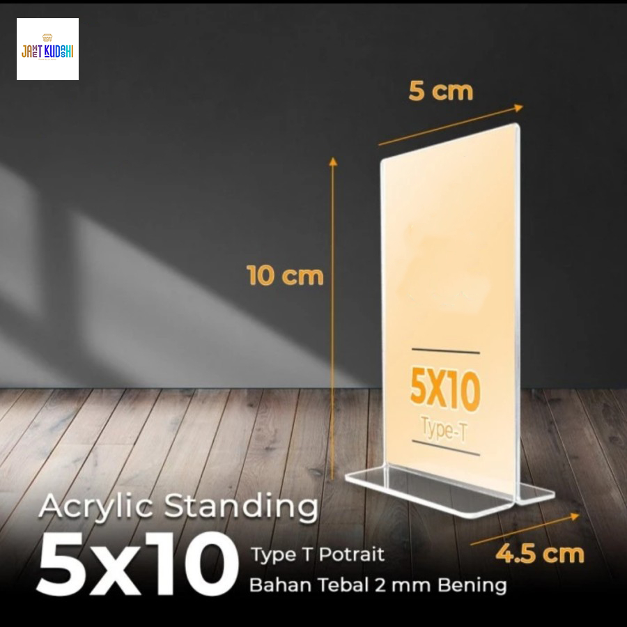 

Akrilik Nomor Meja 5X10 Tent / Acrylic Tent Card / Acrylic Tent Holder / Acrylic Tent Potrait