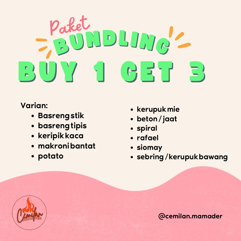 

PAKET BUNDLING CEMILAN PEDAS BEBAS PILIH ISI 600 GR