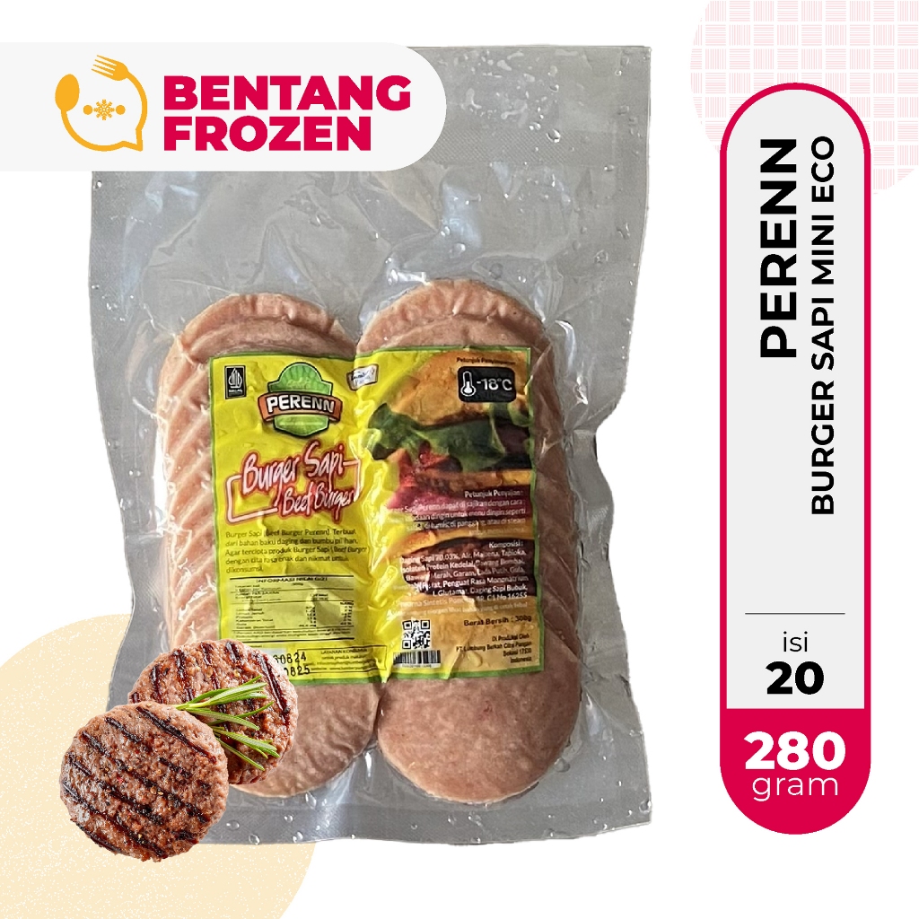 

Perenn Burger Sapi Mini 280gr Isi 20pcs / Beef Burger