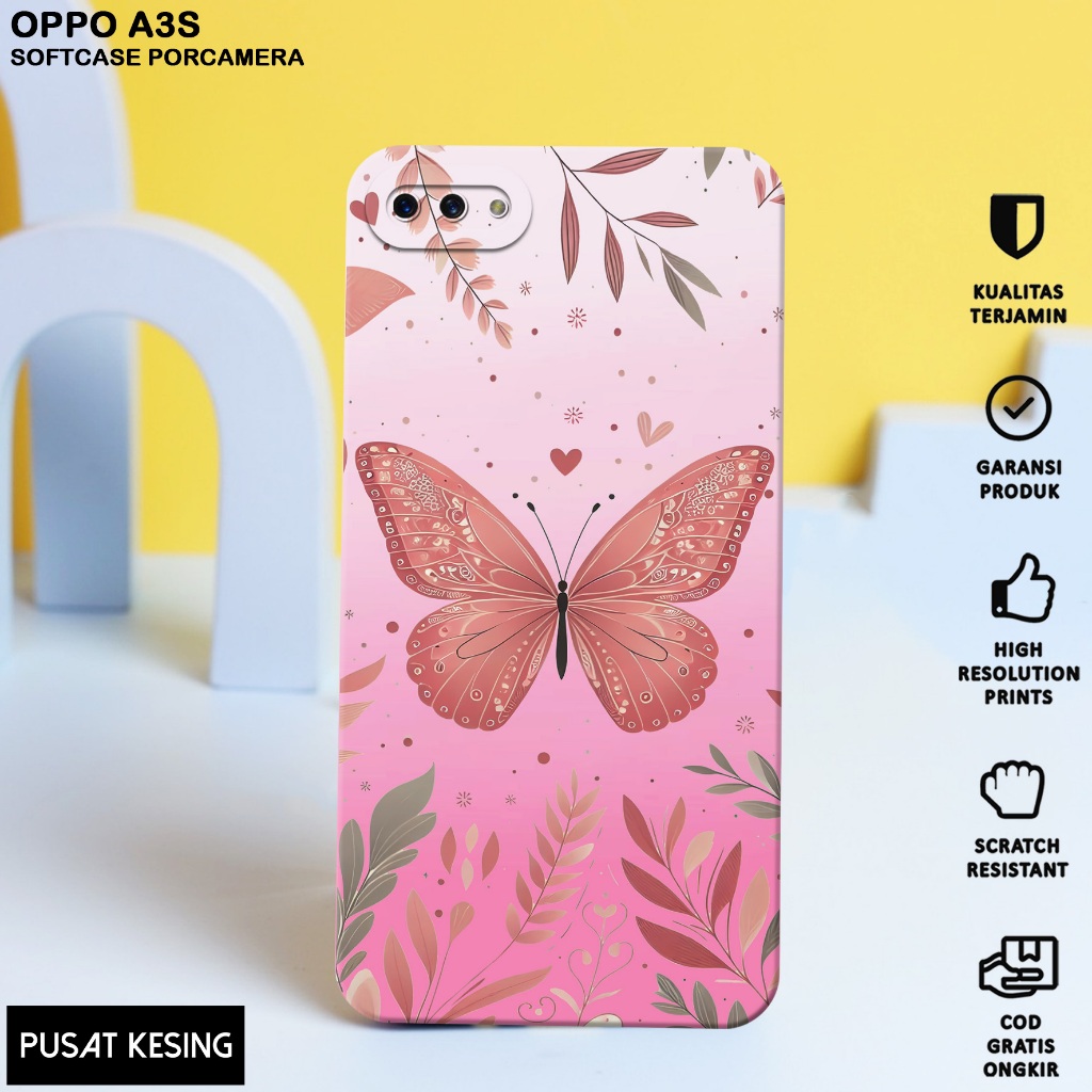 CASE OPPO A3S - Casing Hp Oppo A3S Motif PINK - Case Hp Oppo A3S - Casing Oppo A3S - Softcase Hp Opp
