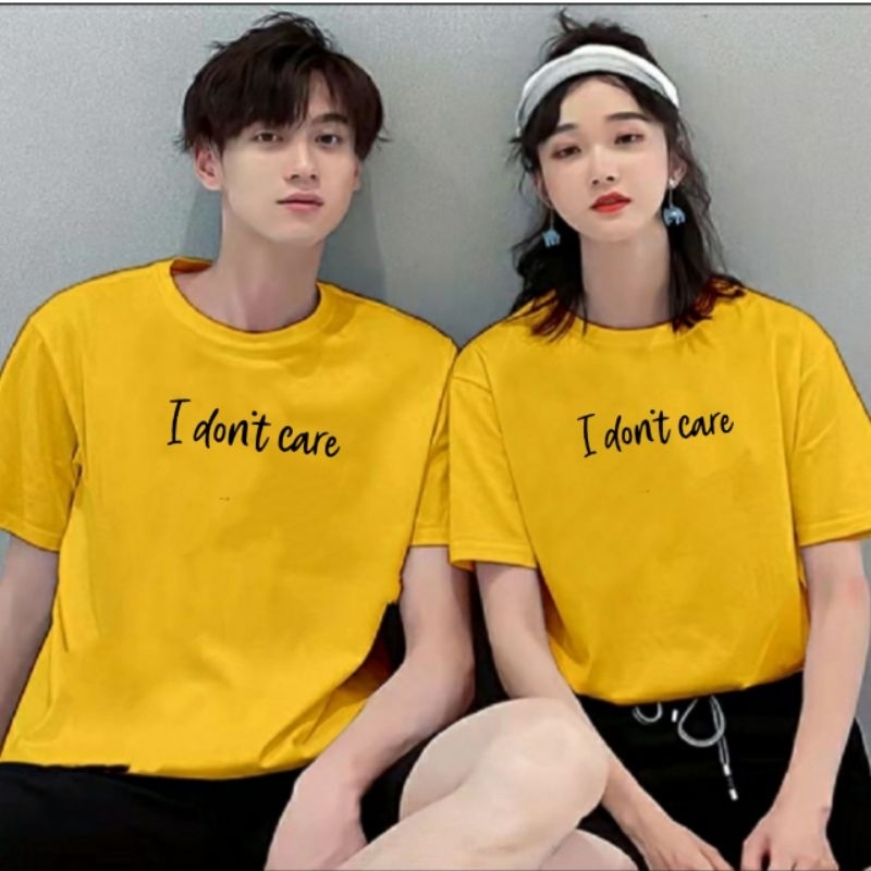 KAOS COUPLE/KAOS COUPLE I dont care/Kaos couple murah/kaos pasangan