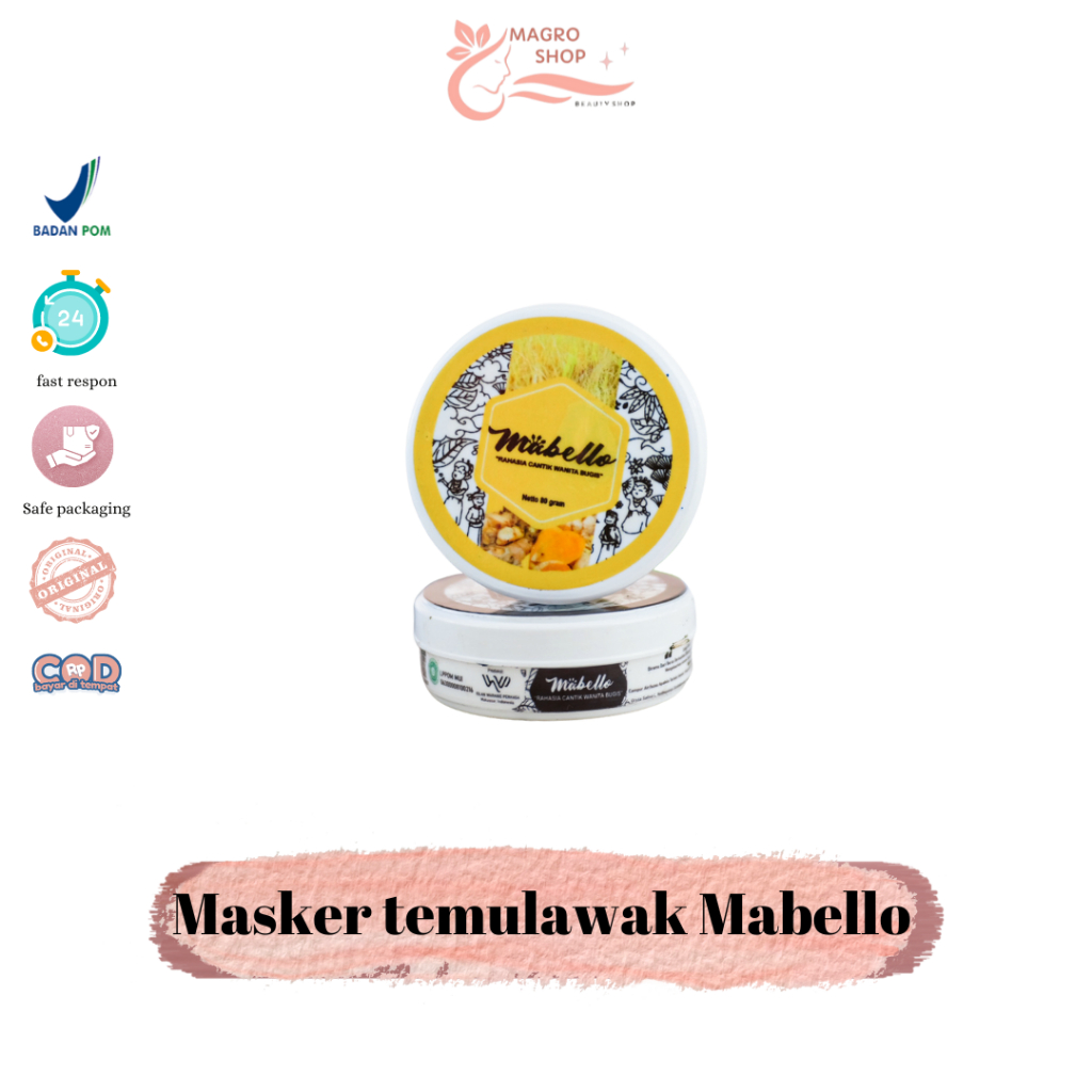 MABELLO Lulur Rempah (Wajah/Badan)/bpom Masker temulawak mabello