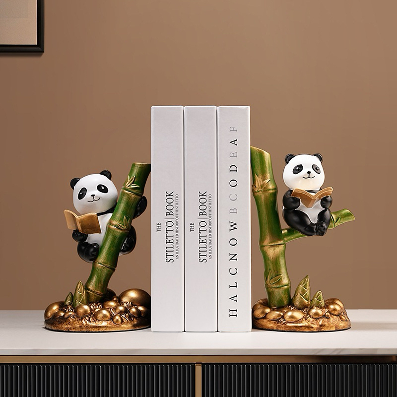 

Panda Bookends Bamboo Series/ pembatas buku home decor pajangan unik mewah