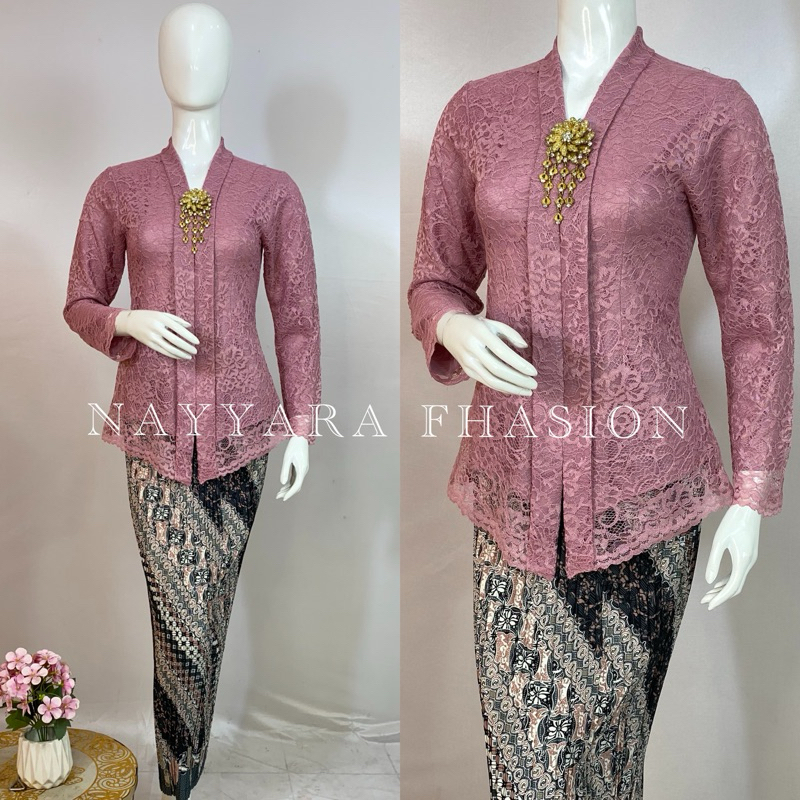 BIG PROMO Kebaya Kartini/ Kebaya Set Floy Termurah/ Kebaya Remaja Modern /Kebaya Wisuda Setelan