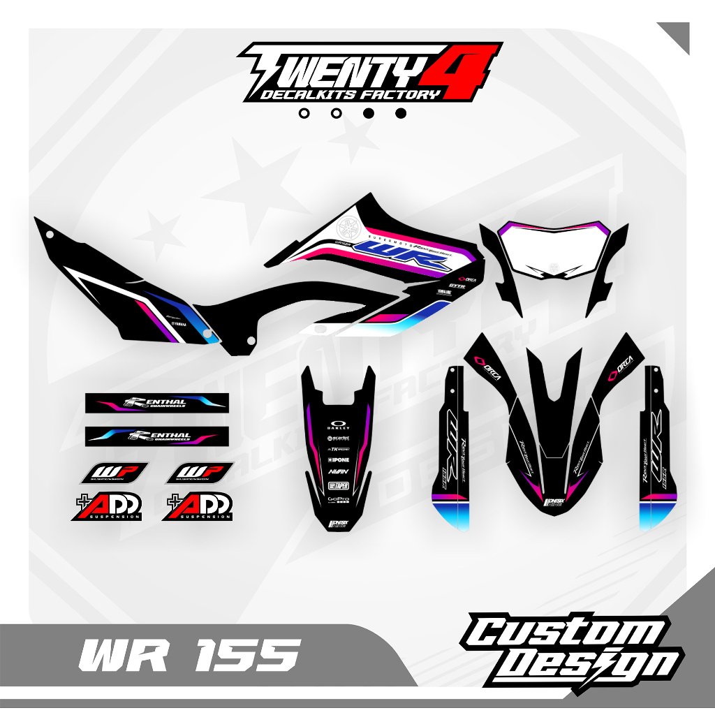 Decal Yamaha Wr 155 Superglossy - Decal Wr 155 Pelangi Custom