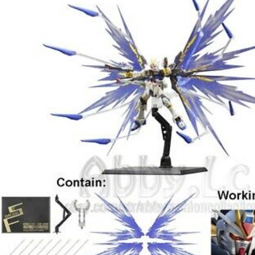 RG Strike Freedom GUND4M wing effect + Stand Base full Burst mode