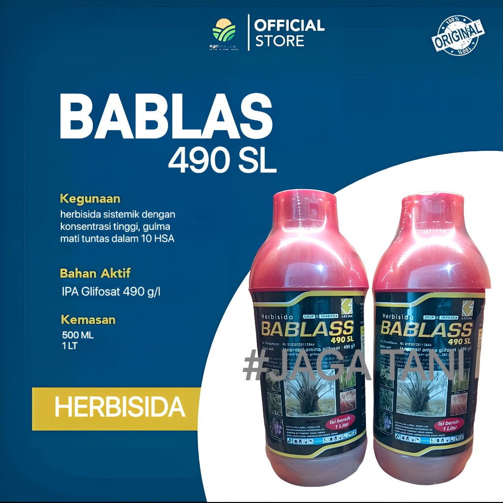 [ ORIGINAL 100% ] BABLASS 490SL 1LT glyphosat 490SL