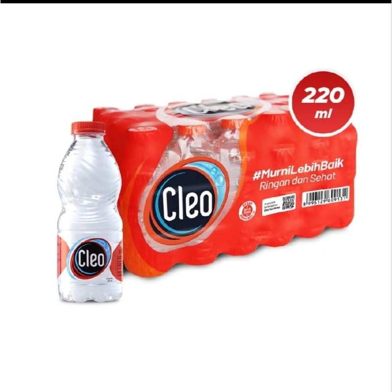 

Cleo Air Mineral Botol 1 Pak Isi 24 Botol @220ml