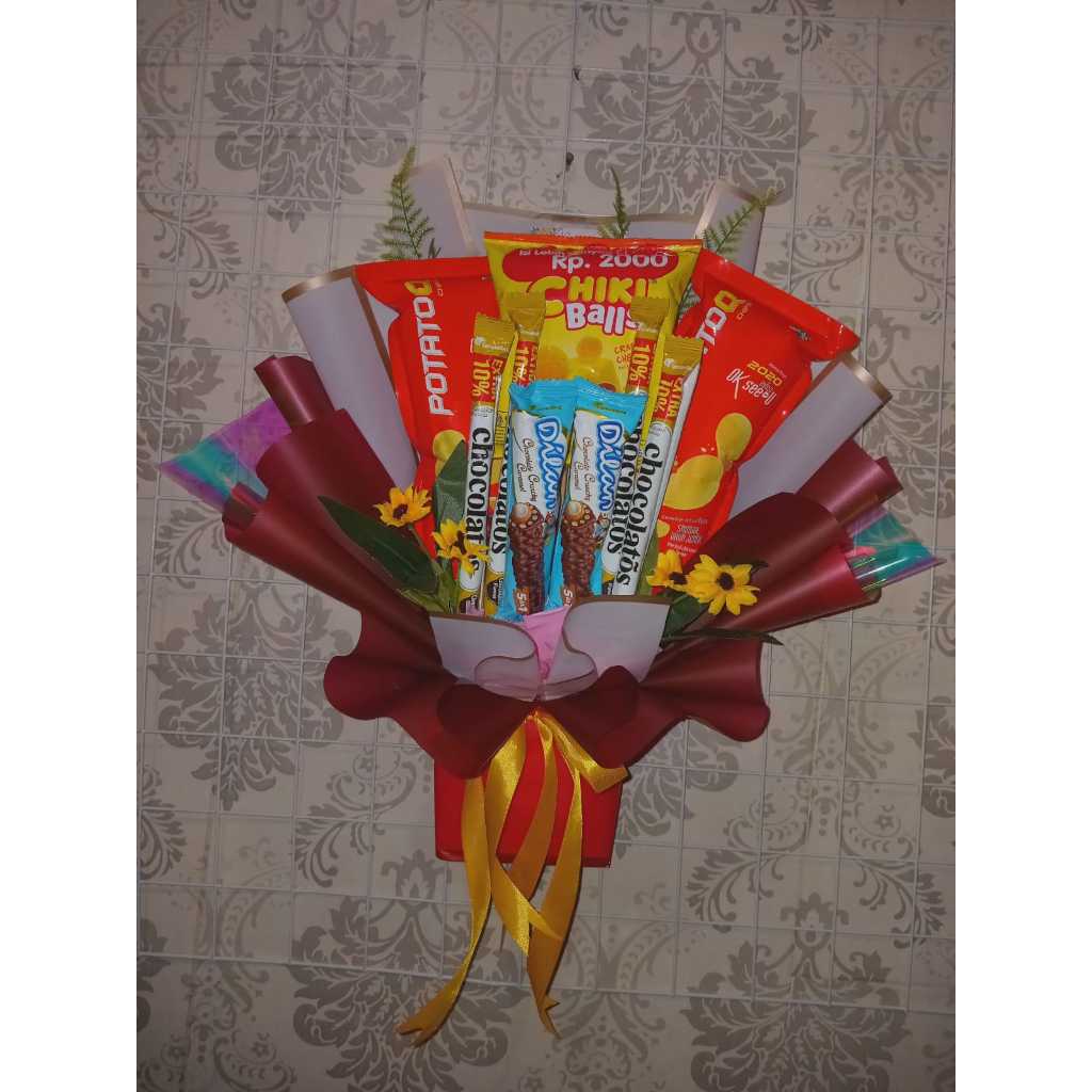 

MB HAND BOUQUET BUKET SNACK / BUKET JAJANAN / BUKET SIMPEL / BUKET WISUDA BUKET HAPPY GRADUATION / BUKET BUNGA ARTIFICIAL / BUKET CANTIK / BUKET MURAH UKURAN MEDIUM 45 CM