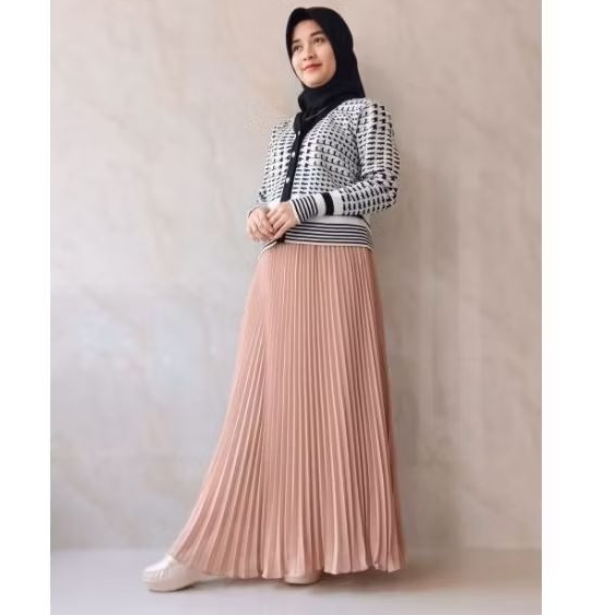 official rok plisket ceruty babydoll premium heavy sifon exlusive / pleated skirt ceruti