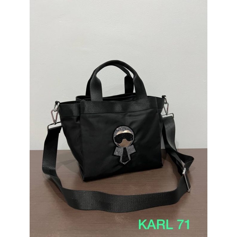 READY STOCK Karl71 Bag TAS TOTE BAG SELEMPANG BAHAN NILON NYLON WATERPROOF IMPORT BKK BANGKOK THAILA