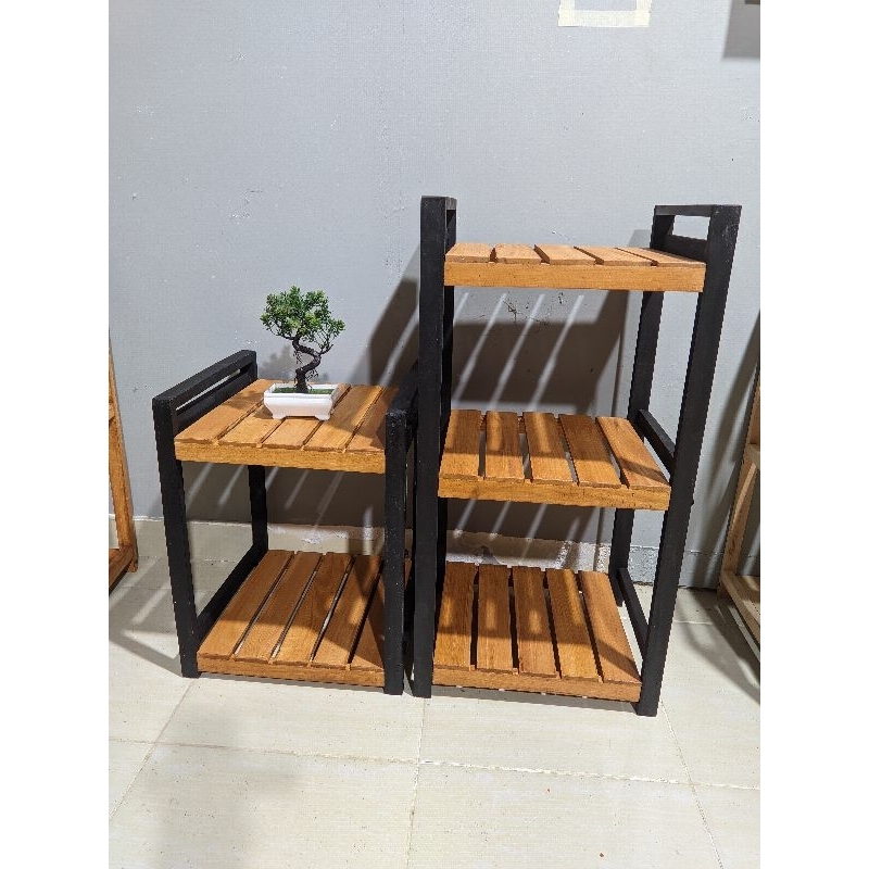 rak dispenser galon rak kayu serbaguna penyimpanan