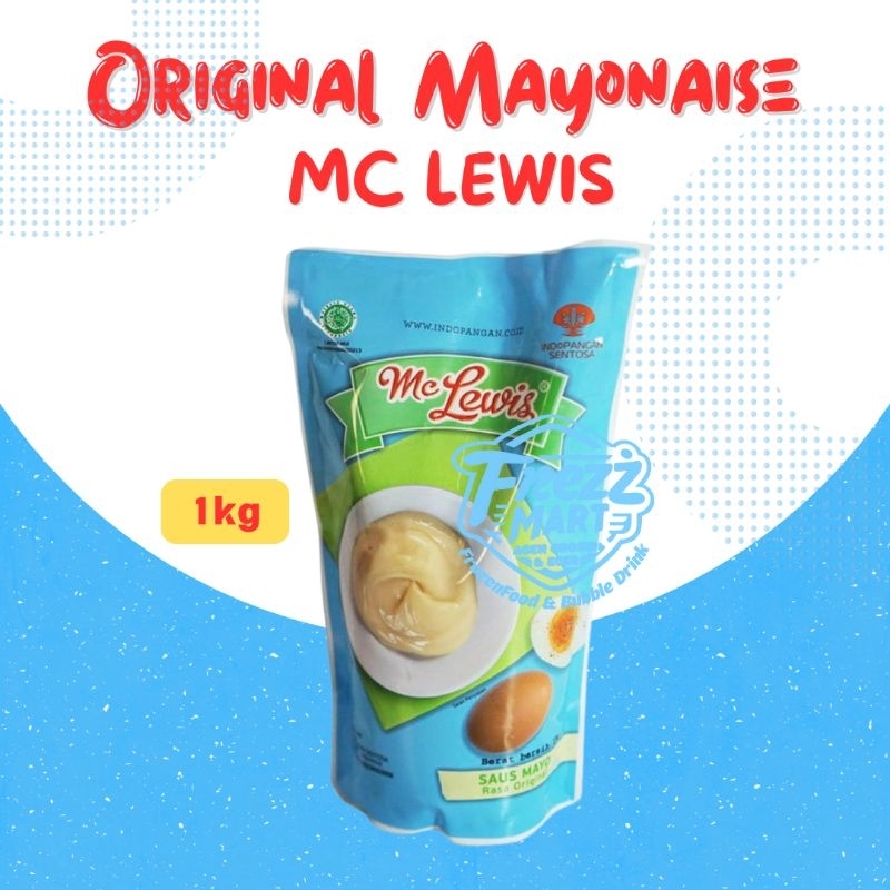 

MC Lewis Saos Mayonaise Ori 1kg McLewis Saus Mayo Original utk Salad Buah Burger Sosis Roti Sandwitch hotdog kebab.