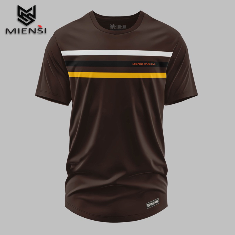 KAOS PRIA DISTRO DEWASA MIENSI CASUAL BROWN LINE