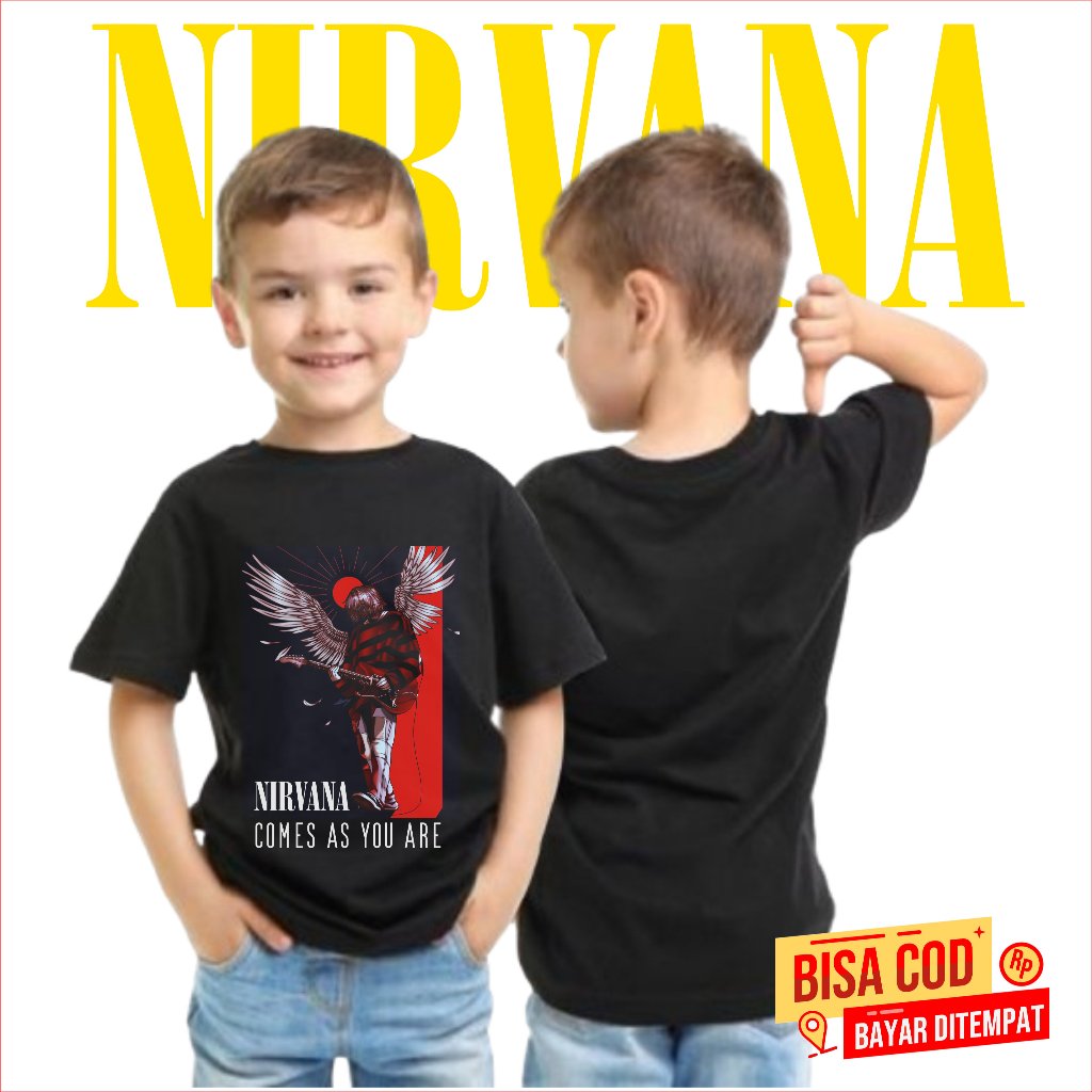 KAOS DISTRO BAND ANAK CLOTHING NIRVANA GRUNGE KURT COBAIN