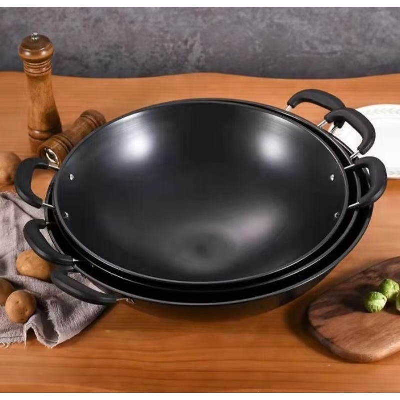 Wajan Penggorengan Bmw Wajan Enamel Wajan Penggorengan Wok Pen Tebal Anti Lengket Wajan Premium BATA