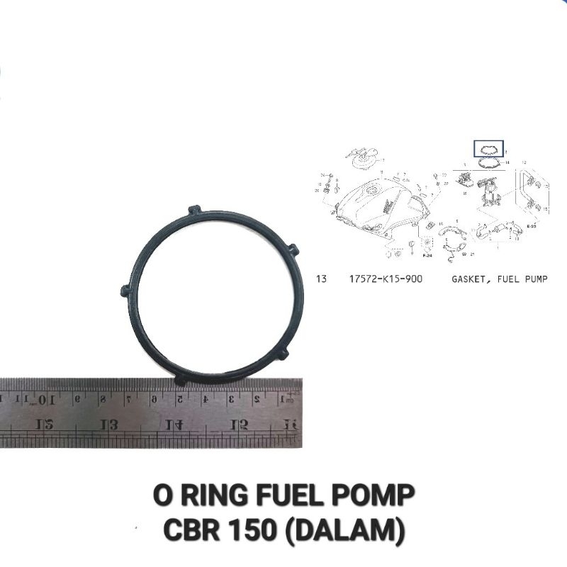 O Ring Fuel Pomp CBR 150 (Dalam) - Karet Seal Sil Oring Full Pump Pelampung Pompa Tangki Bensin Hond