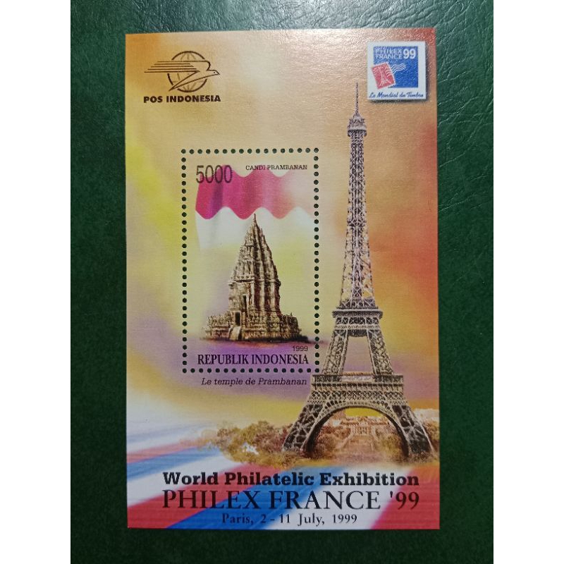 

Prangko Indonesia SS Souvenir sheet Philex France Tahun 1999 UN USED